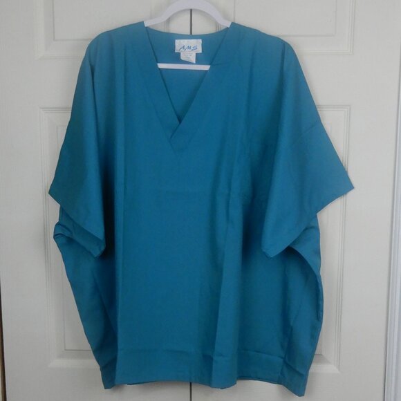 AMS Medical Uniform Scrubs Style 100 Teal Size 5XL Left Side Chest Pocket (U016) - Picture 8 of 9
